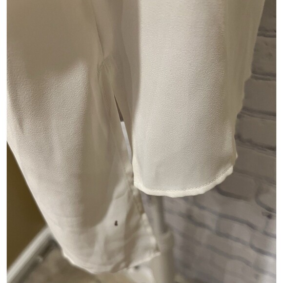 Black Label by Chico's Blouse Womens Cream Sleevless Blouse Size 2/L/12 - Picture 5 of 7